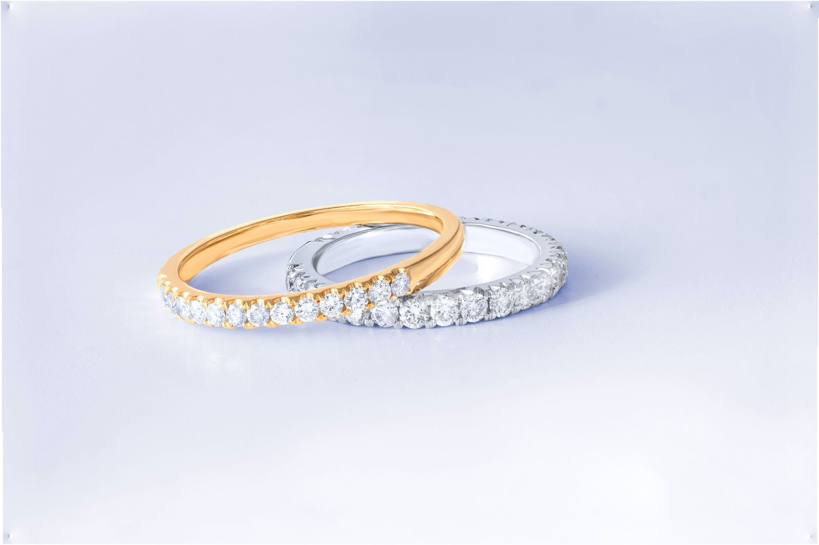 Stacked diamond eternity bands
